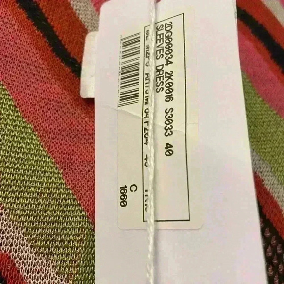 M Missoni Ladies Knit Sleeveless Dress W/Band Collar- Asymmetrical Hem Size 40 - Picture 6 of 11